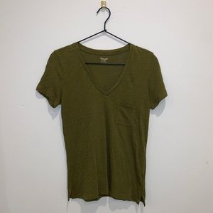 Whipser cotton v-neck pocket tee